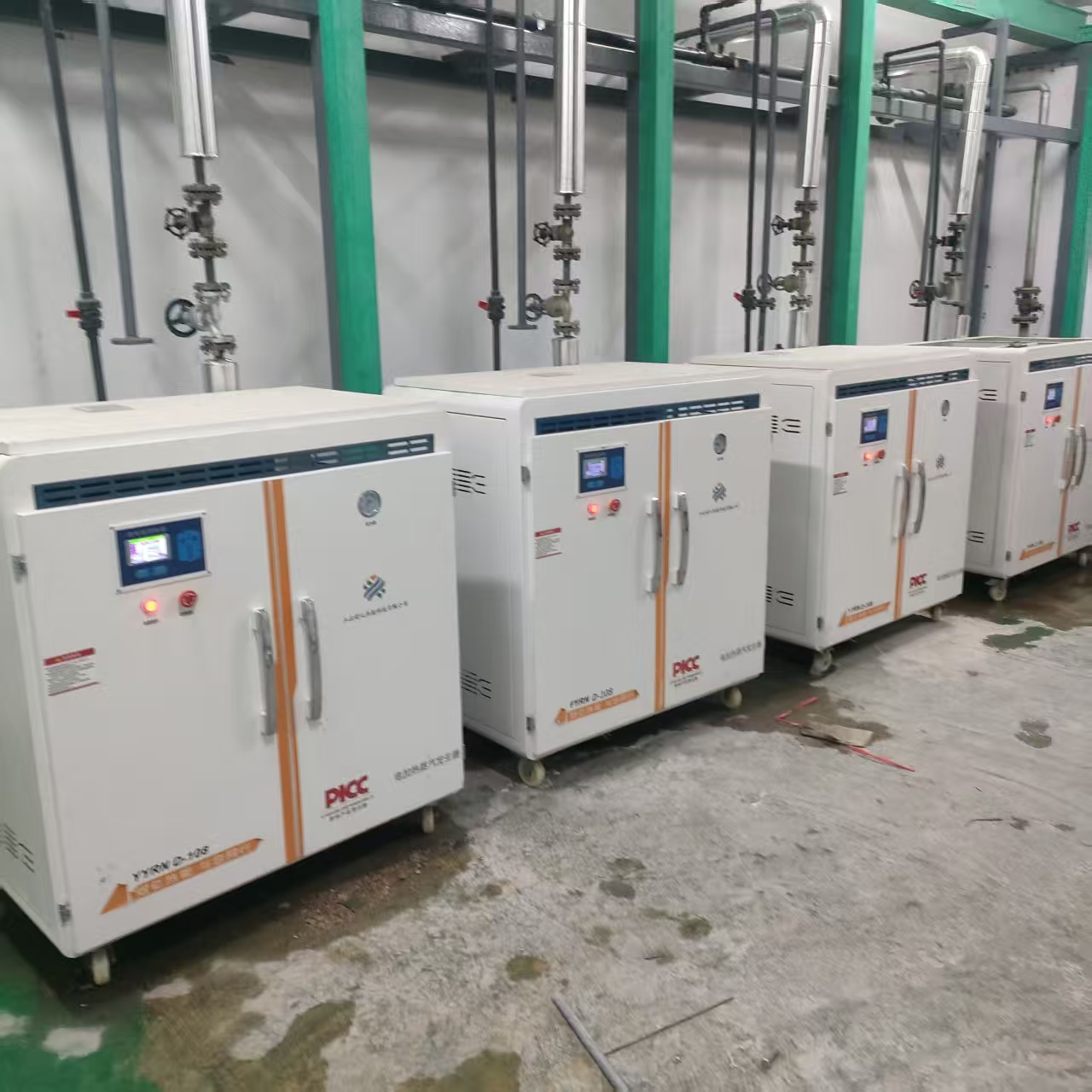 4台108KW蒸汽发生器应用于食品加工行业